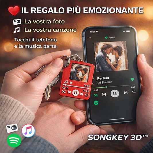 Portachiavi Musicale con Foto Personalizzabile SONGKEY3D