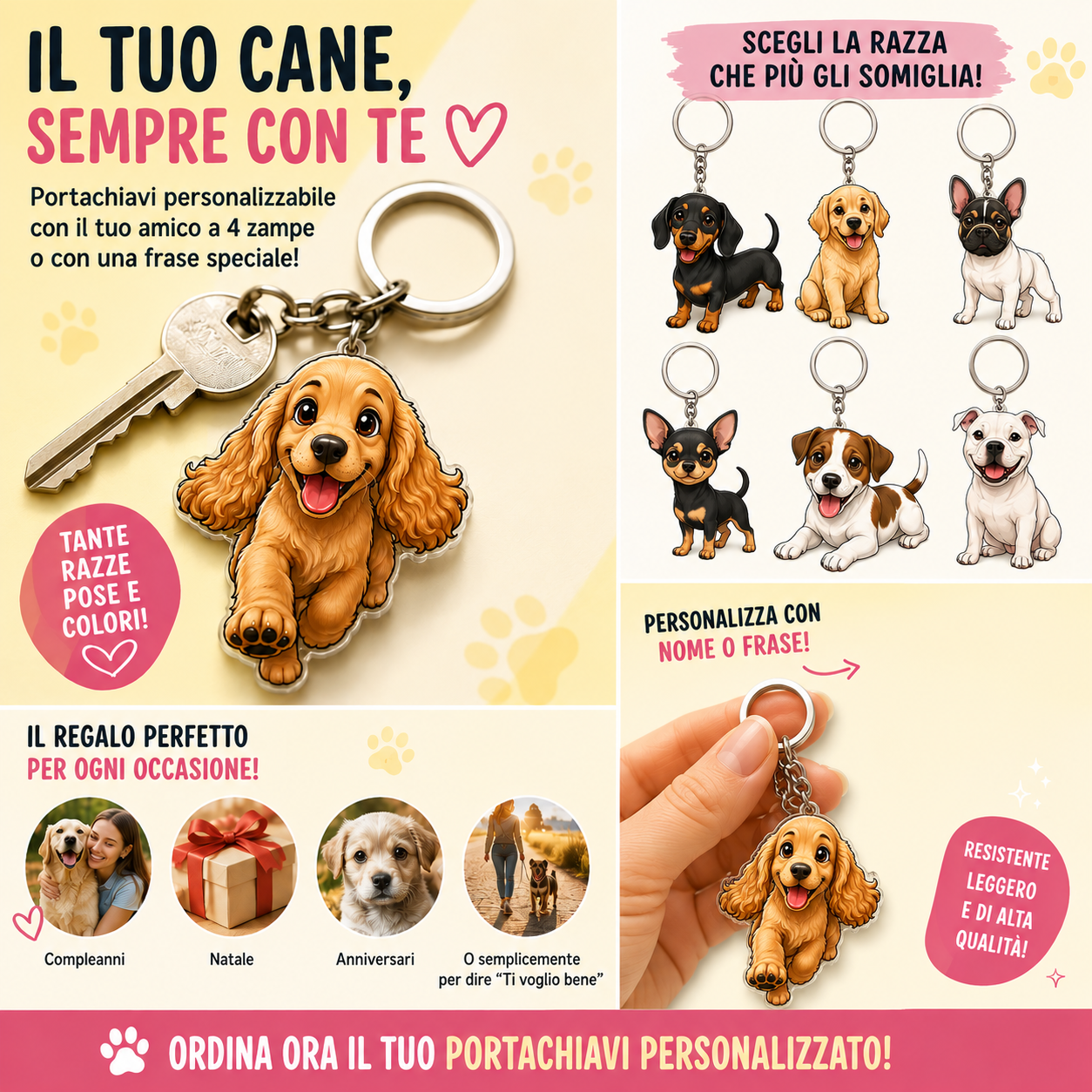 Portachiavi Canino Personalizzato DOGCHARM