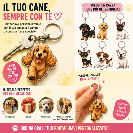 Portachiavi Canino Personalizzato DOGCHARM