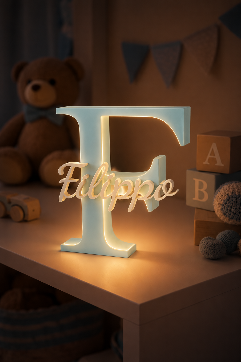 Lampada Personalizzata Con Lettera e Nome NAMEGLOW