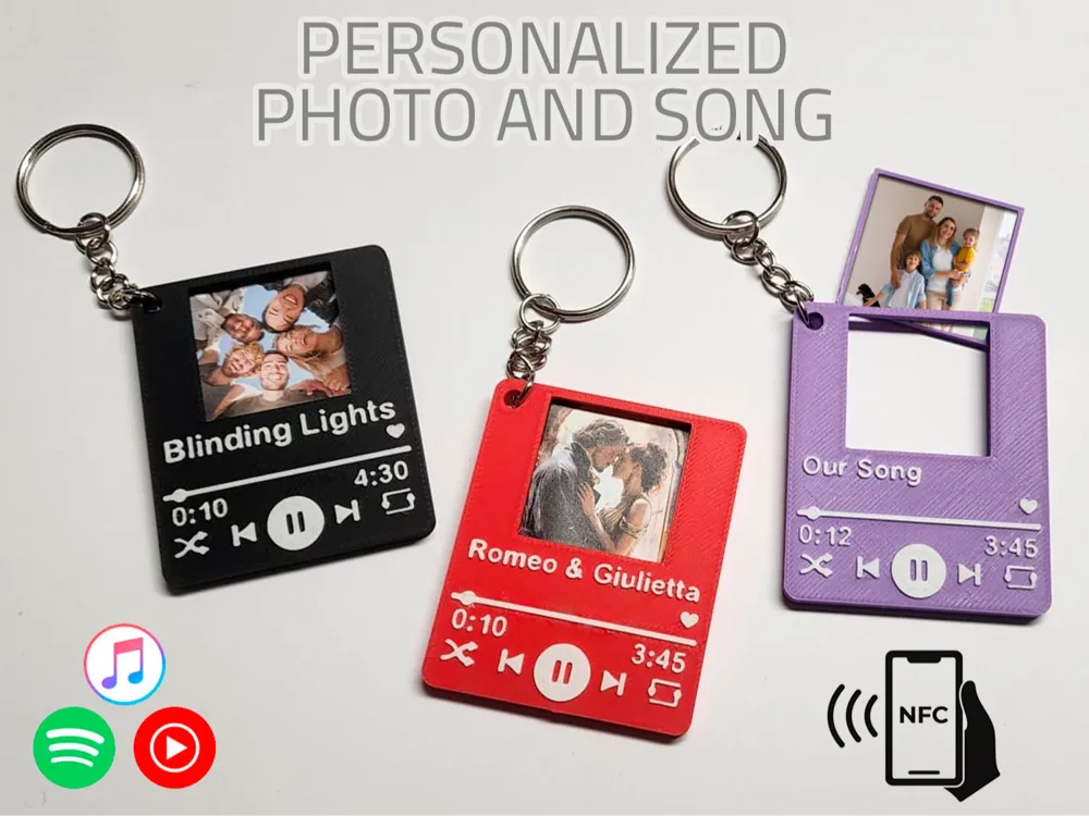 Portachiavi Musicale con Foto Personalizzabile SONGKEY3D