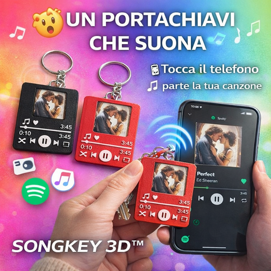 Portachiavi Musicale con Foto Personalizzabile SONGKEY3D