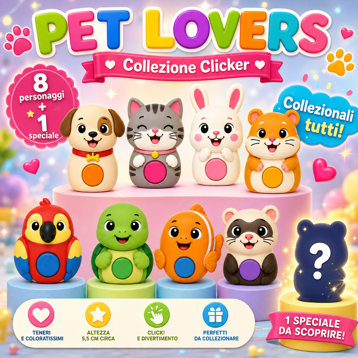 Clicker Collezionabili ClickyPets -SERIE PETLOVE