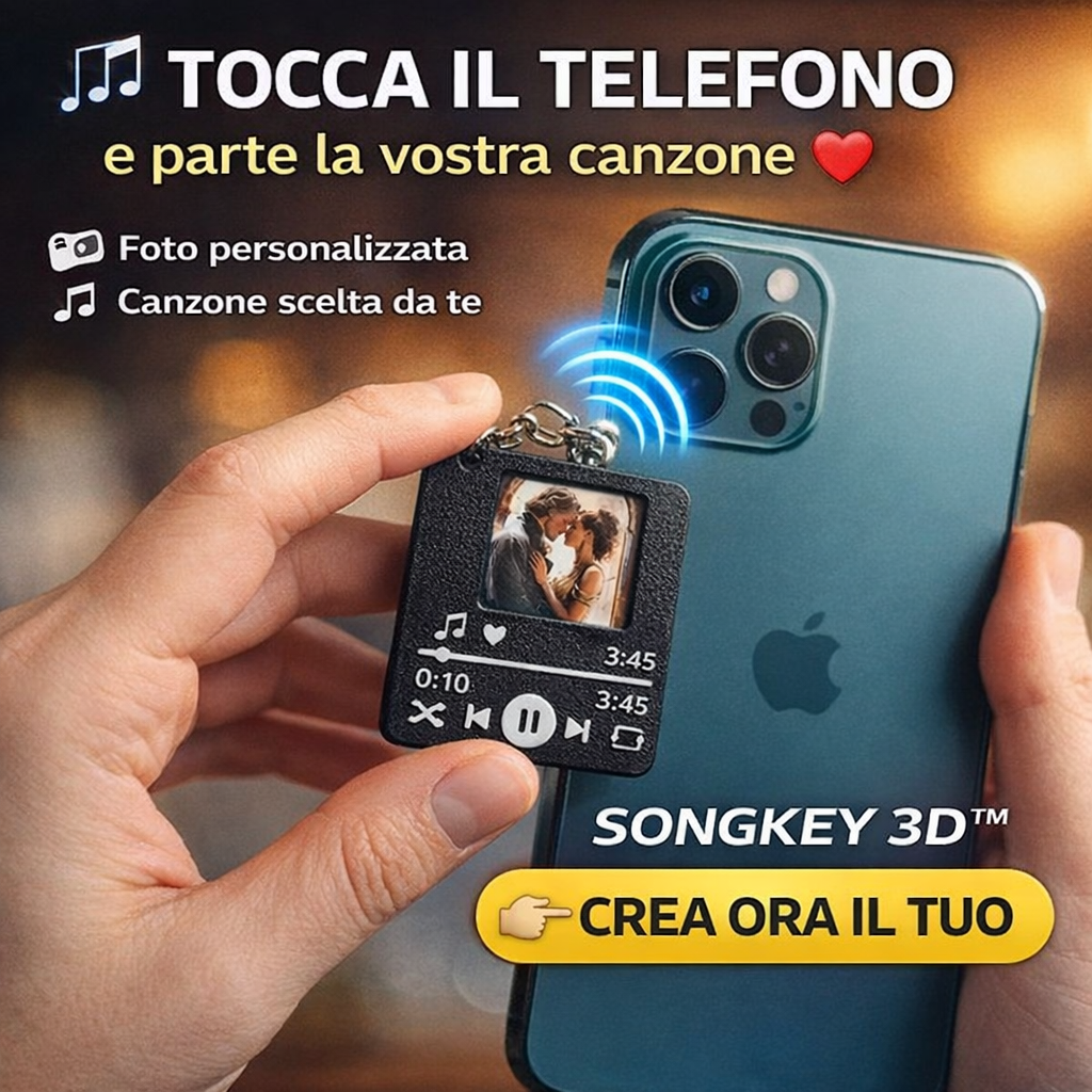 Portachiavi Musicale con Foto Personalizzabile SONGKEY3D